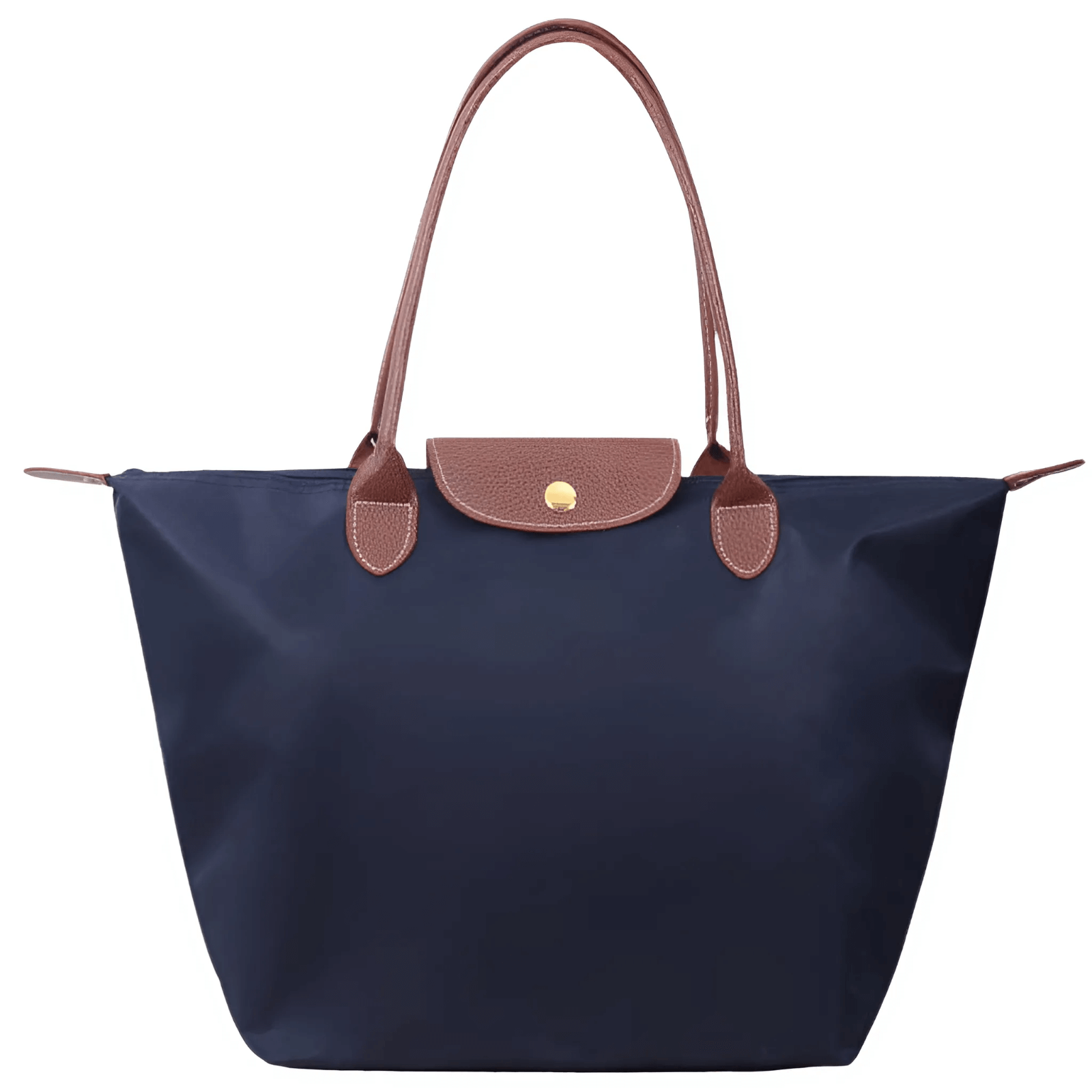 Oxforte – Elegant Axelväska i Oxfordtyg och Läderdetaljer