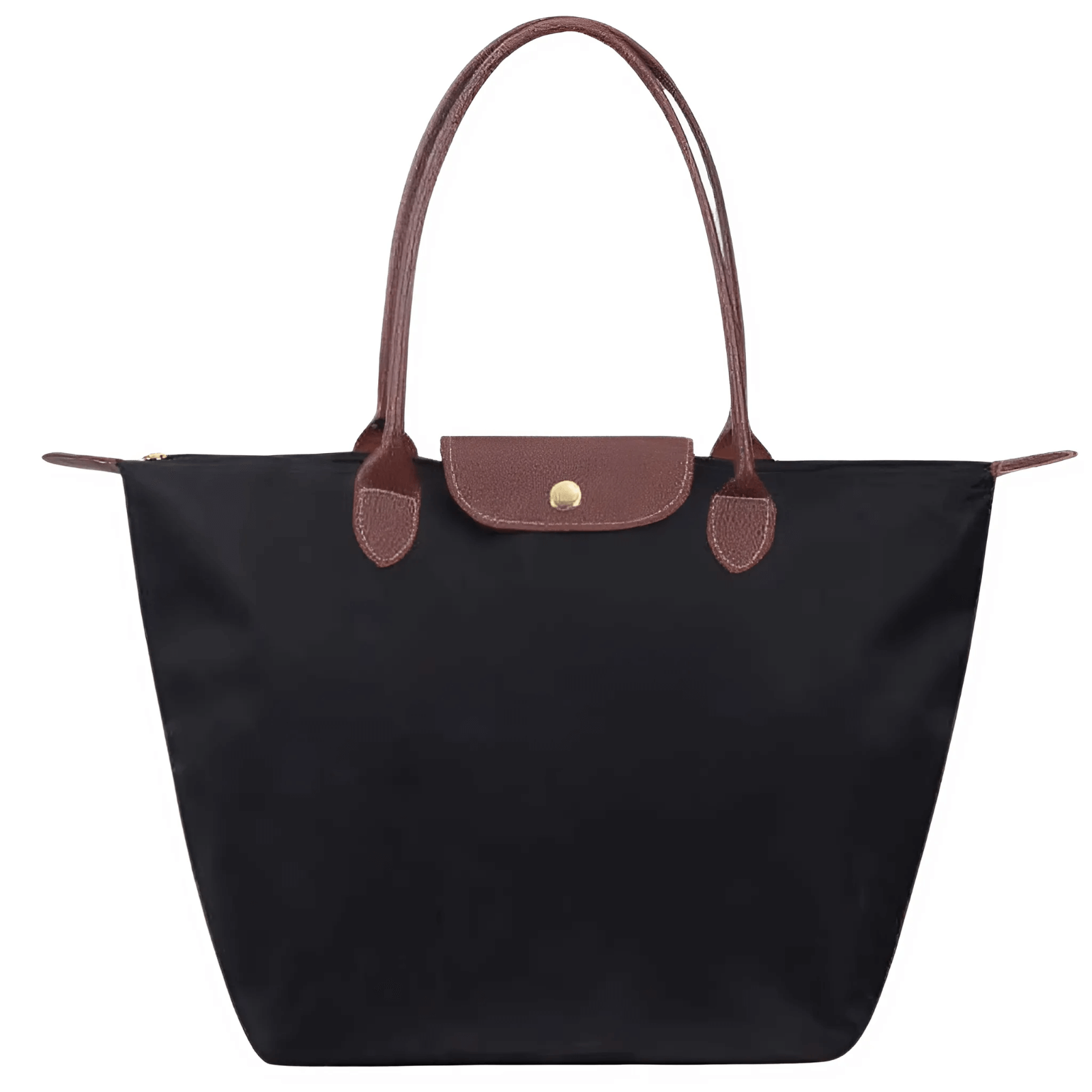 Oxforte – Elegant Axelväska i Oxfordtyg och Läderdetaljer